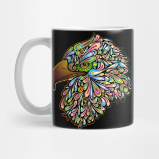 Eagle Psychedelic Art Portrait Mug